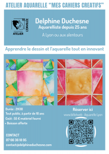 flyer mes cahiers créatifs; diy; aquarelle, japon; artasiatique